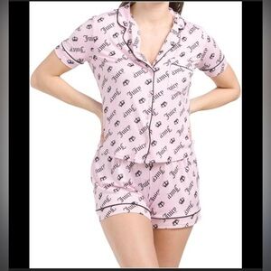Juicy Couture Sleepwear 2 piece, short sleeve & shorts set, size XL, GUC!